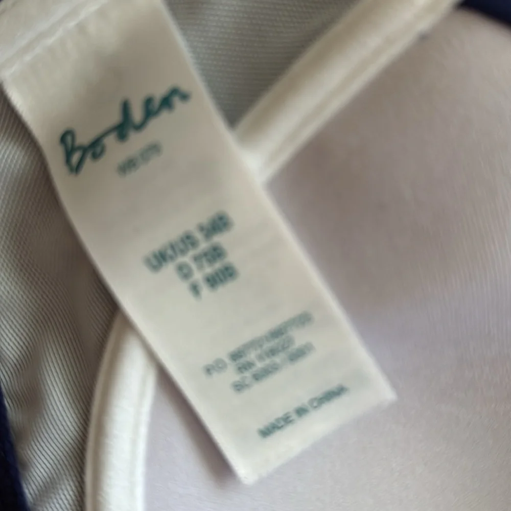 Boden Bikini Swim Crop Bra‎ Top 34B  Blue